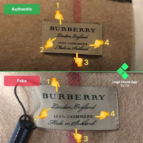 how to tell real from fake burberry